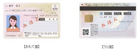 マイナンバーカードの見本